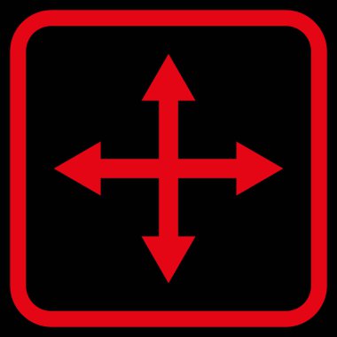 Genişletin okları vektör simgesi bir çerçeve içinde