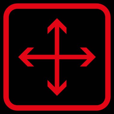 Genişletin okları vektör simgesi bir çerçeve içinde