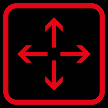 Genişletin okları vektör simgesi bir çerçeve içinde