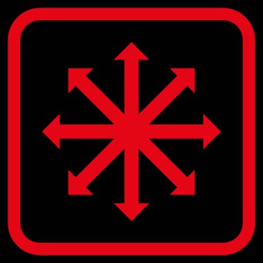 Genişletin okları vektör simgesi bir çerçeve içinde