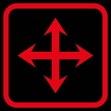 Genişletin okları vektör simgesi bir çerçeve içinde