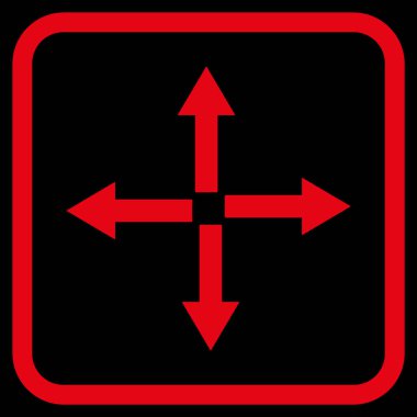 Genişletin okları vektör simgesi bir çerçeve içinde