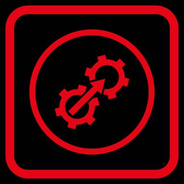 Dişli Tümleştirme vektör simgesi bir çerçeve içinde