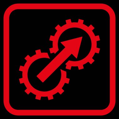 Dişli Tümleştirme vektör simgesi bir çerçeve içinde