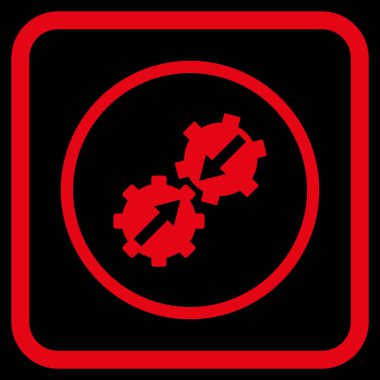 Dişli Tümleştirme vektör simgesi bir çerçeve içinde