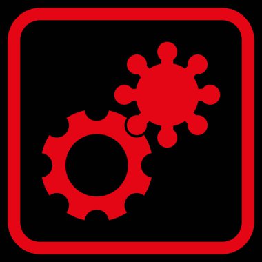 Gears'ı vektör simgesi bir çerçeve içinde