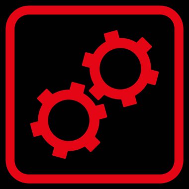 Gears'ı vektör simgesi bir çerçeve içinde