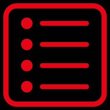 Öğeleri vektör simgesi bir çerçeve içinde