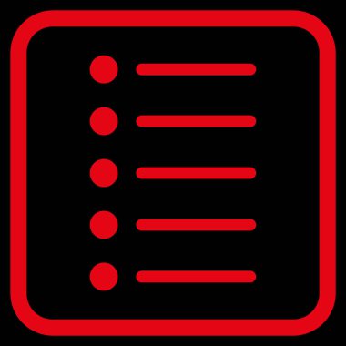 Öğeleri vektör simgesi bir çerçeve içinde