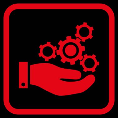 Mekanik Servisi vektör simgesi bir çerçeve içinde