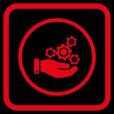 Mekanik Servisi vektör simgesi bir çerçeve içinde