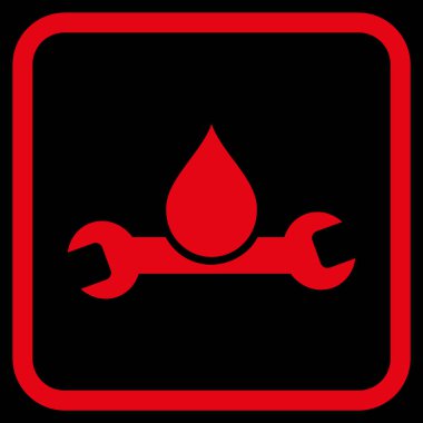 Sıhhi tesisat vektör simgesi bir çerçeve içinde