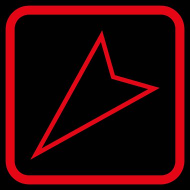 İşaretçi yaptı vektör simgesi bir çerçeve içinde aşağı