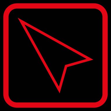 İşaretçi yaptı vektör simgesi bir çerçeve içinde yukarı