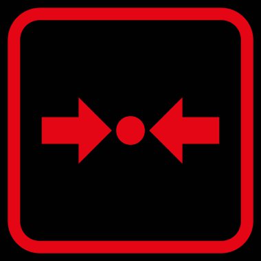 Basınç yatay vektör simgesi bir çerçeve içinde