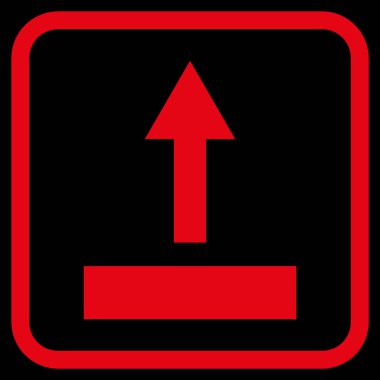 Vektör simgesi bir çerçeve içinde yukarı çekin