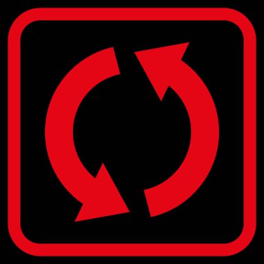 Geri dönüşüm vektör simgesi bir çerçeve içinde