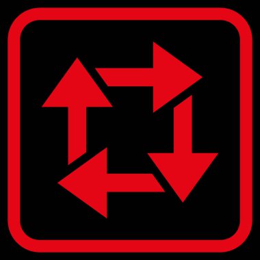 Geri dönüşüm vektör simgesi bir çerçeve içinde