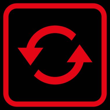 Oklar vektör simgesi bir çerçeve içinde yenileme