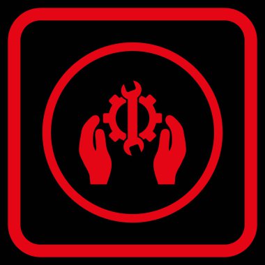 Onarım hizmeti vektör simgesi bir çerçeve içinde