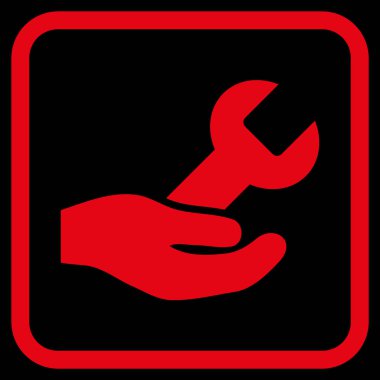 Onarım hizmeti vektör simgesi bir çerçeve içinde