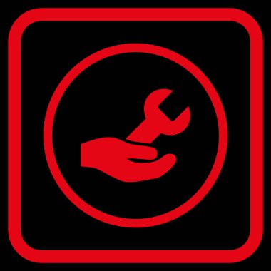 Onarım hizmeti vektör simgesi bir çerçeve içinde