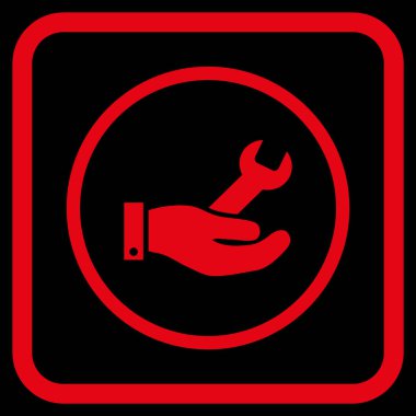 Onarım hizmeti vektör simgesi bir çerçeve içinde