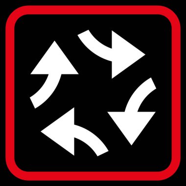 Oklar vektör simgesi bir çerçevede girdap