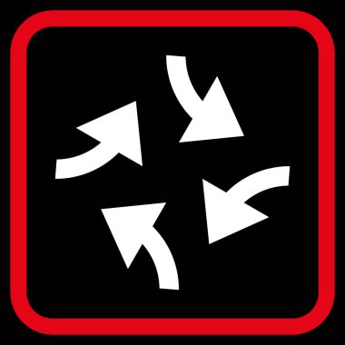 Oklar vektör simgesi bir çerçevede girdap