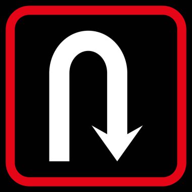 Geri vektör simge bir çerçevede açmak