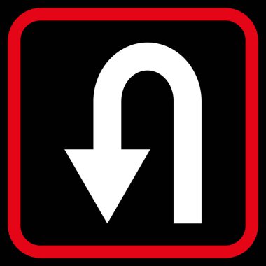 Geri vektör simge bir çerçevede açmak