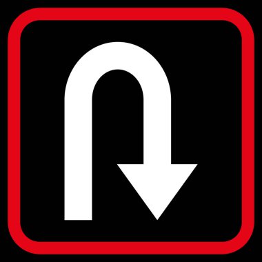 Geri vektör simge bir çerçevede açmak