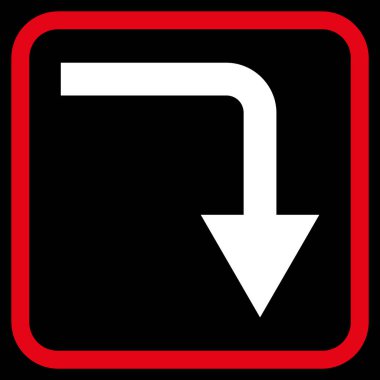 Vektör simgesi bir çerçeve içinde geri çevirmek