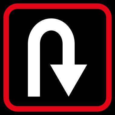 U dönüş vektör simgesi bir çerçeve içinde