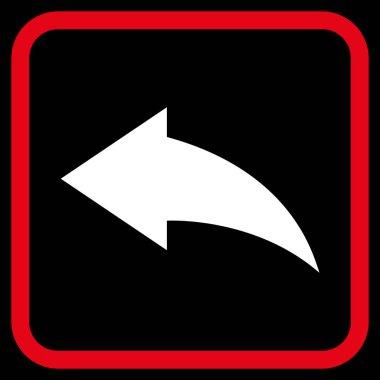 Vektör simgesi bir çerçeve içinde geri al