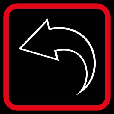 Vektör simgesi bir çerçeve içinde geri al