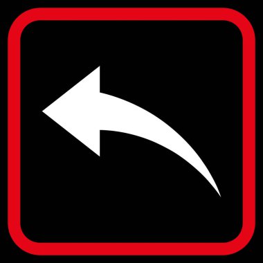 Vektör simgesi bir çerçeve içinde geri al