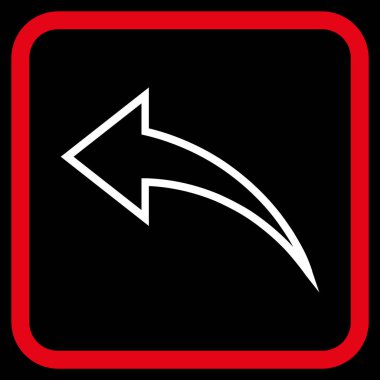 Vektör simgesi bir çerçeve içinde geri al