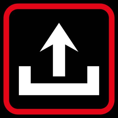 Vektör simgesi bir çerçeve içinde upload