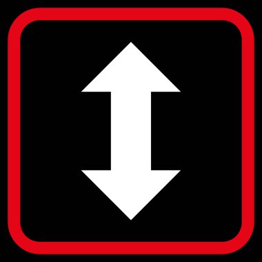 Dikey Exchange oklar bir çerçeve içinde simge vektör