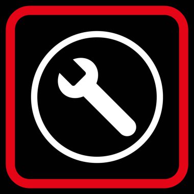 İngiliz anahtarı vektör simgesi bir çerçeve içinde