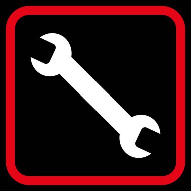 İngiliz anahtarı vektör simgesi bir çerçeve içinde