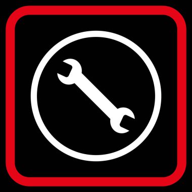 İngiliz anahtarı vektör simgesi bir çerçeve içinde