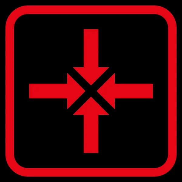 Comprimir flechas Vector icono en un marco — Archivo Imágenes Vectoriales