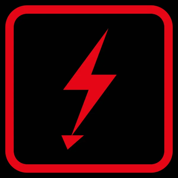 Elektrische Strike Vector Icon In een Frame — Stockvector