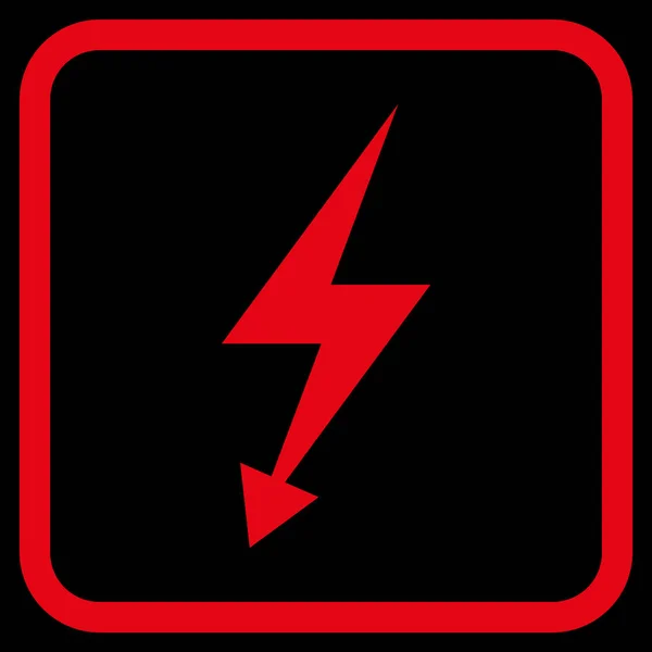 Elektrische Strike Vector Icon In een Frame — Stockvector