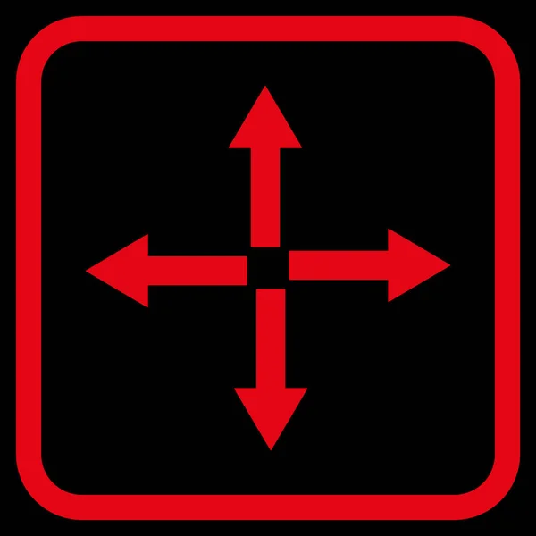 Développer les flèches Icône vectorielle dans un cadre — Image vectorielle