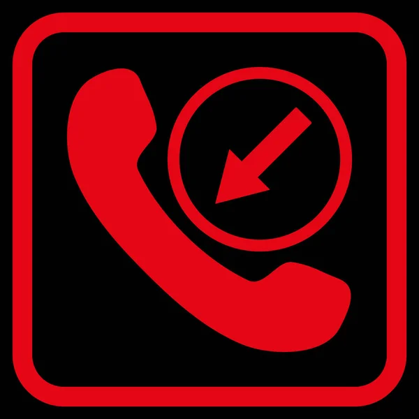 Pictogram voor binnenkomende Call-Vector In een Frame — Stockvector