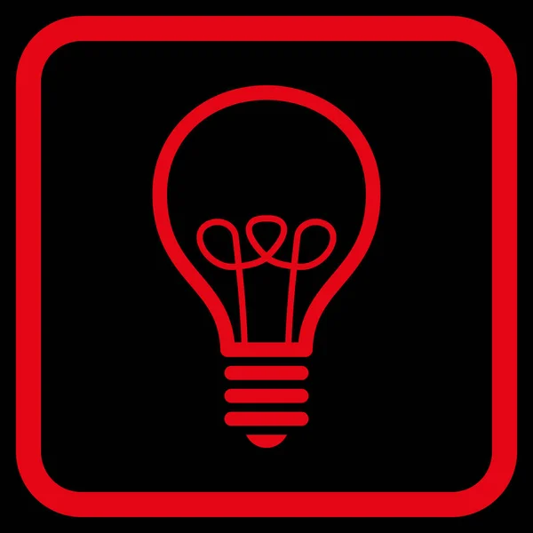 Ícone do vetor da lâmpada em um quadro —  Vetores de Stock