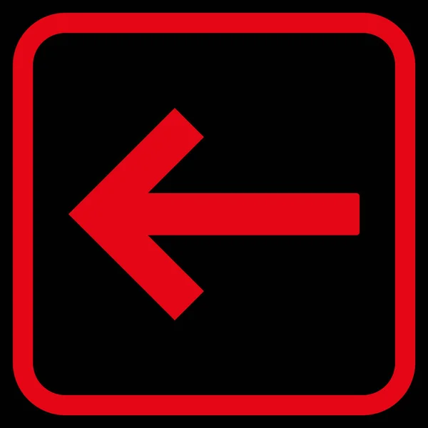 Vänsterpilen vektor ikonen i en ram — Stock vektor